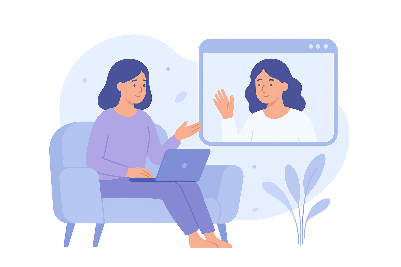 Ilustração terapia online